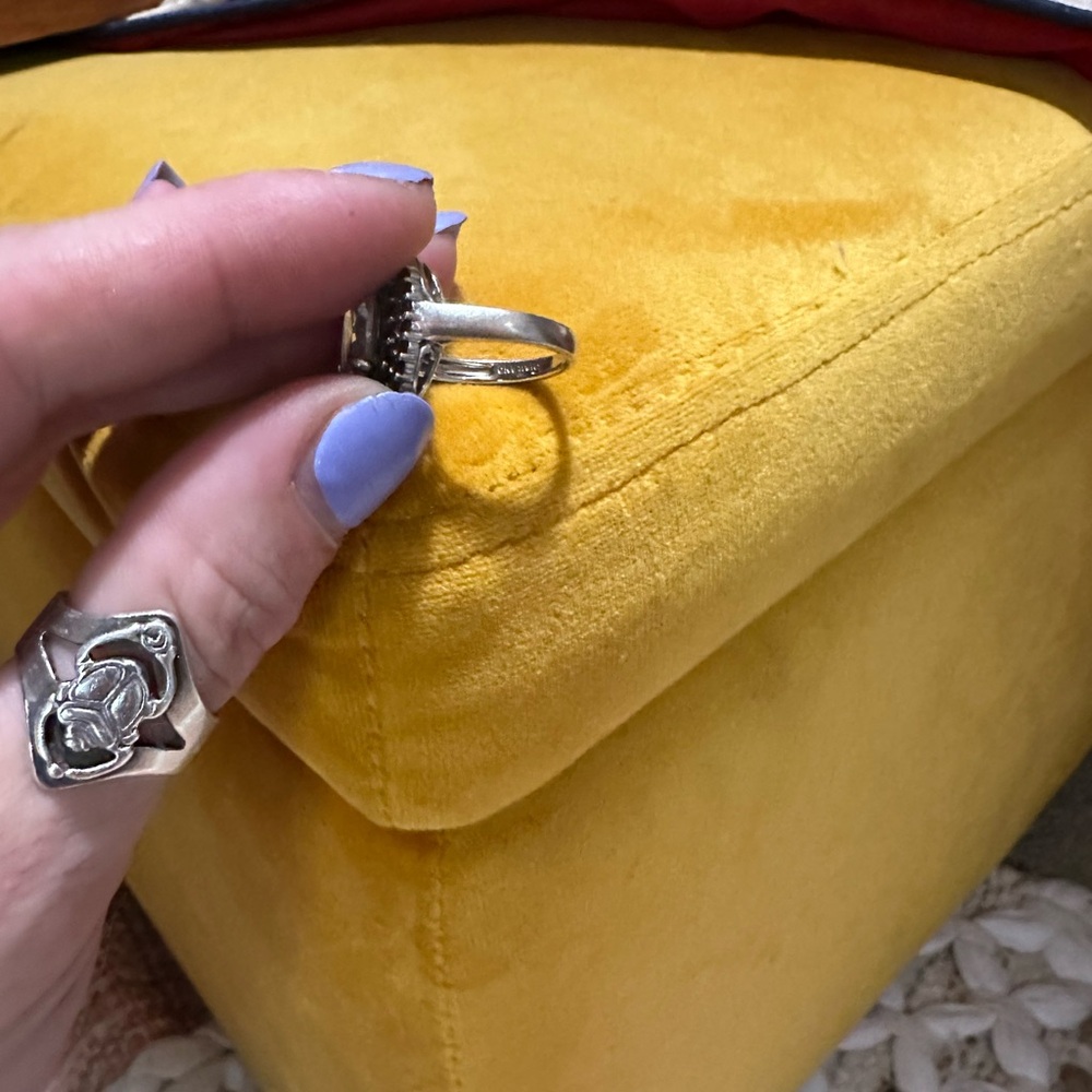 Onyx Sterling Silver Statement Ring - image 3